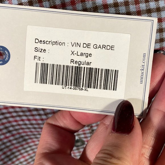 UNTUCKit MEN'S 100% COTTON FLANNEL "REGULAR FIT" SHIRT (NEW) - Picture 8 of 9